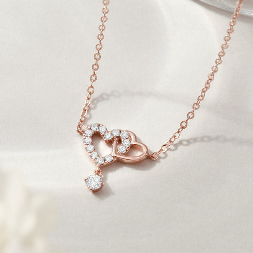 Halsketting met hartvormige schakels